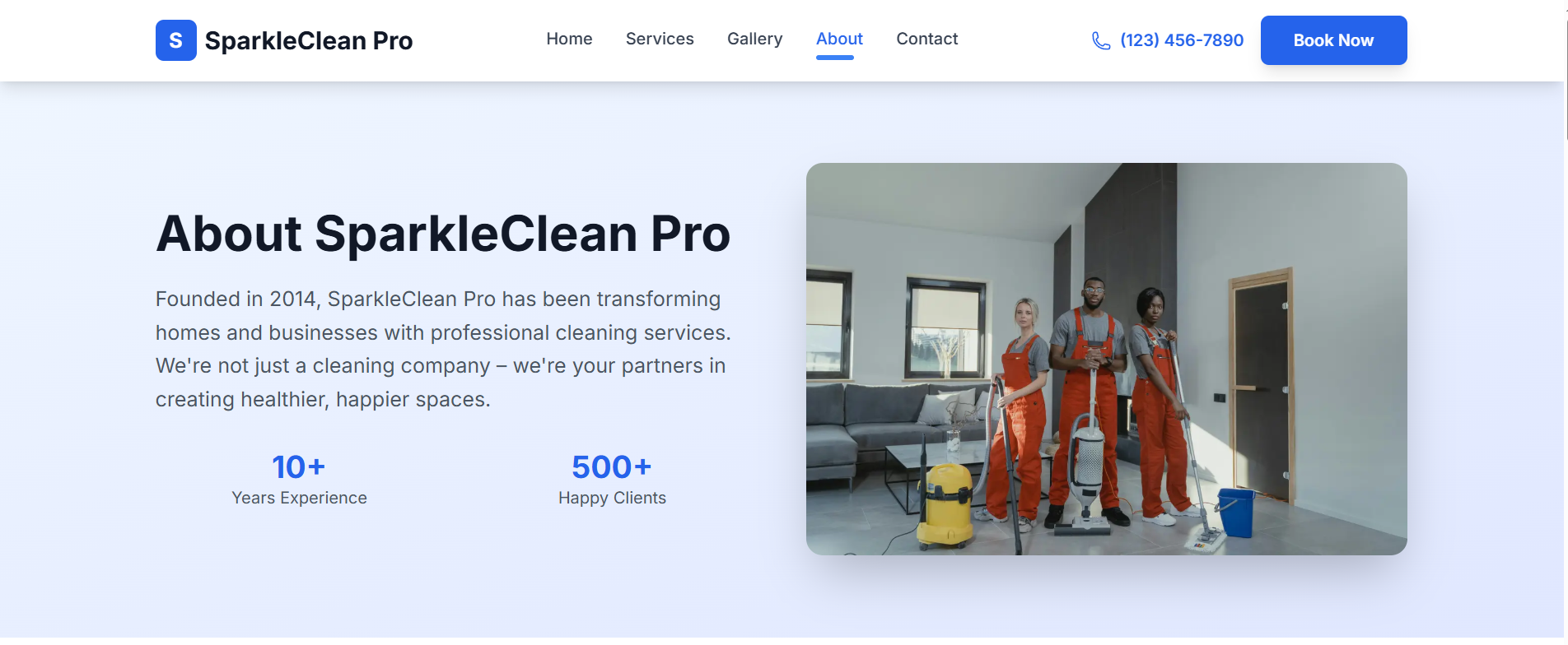 Sparkle Clean - High-Converting Website for Small Businesses thumbnail 2